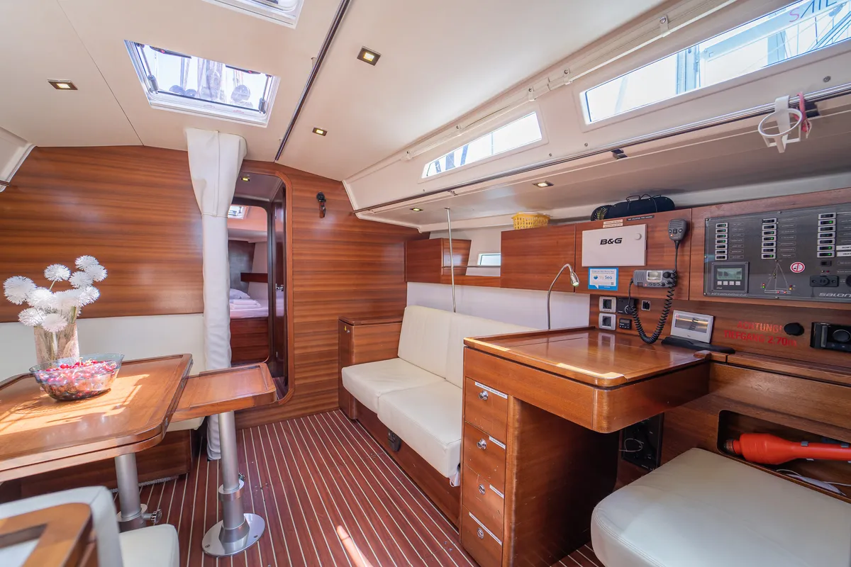 Cabin on Calanthe, a AD Boats Salona 44 sailboat at Kaštela, Croatia