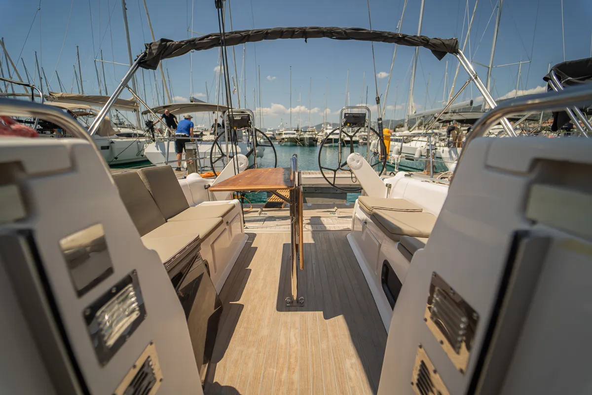 Salon of Calanthe, a AD Boats Salona 44 sailboat at Kaštela, Croatia