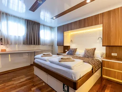 Cabin on Il Mare, a Custom Made Il Mare motorboat at Split, Croatia