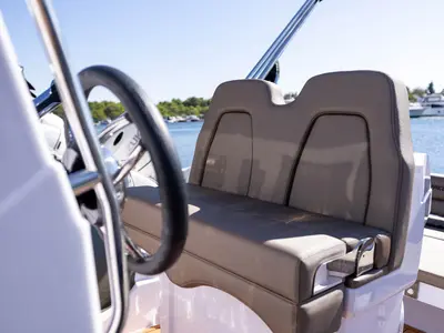 Cockpit of Italboats Predator 700 T, a RIB at Šibenik, Croatia