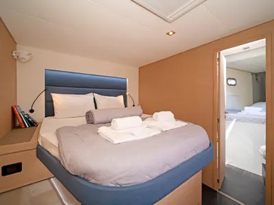 Cabin on First Life, a Fountaine Pajot Tanna 47 catamaran at Skradin, Croatia