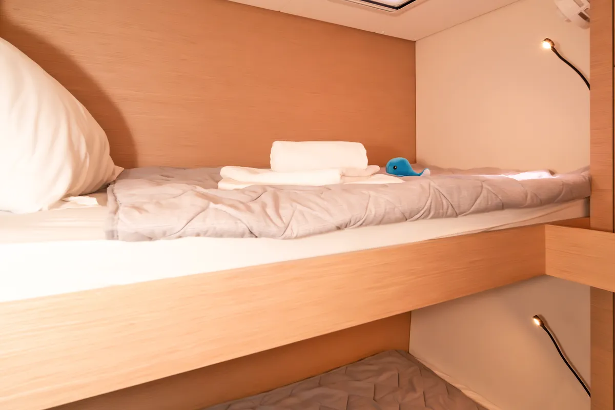 Cabin on First Life, a Fountaine Pajot Tanna 47 catamaran at Skradin, Croatia