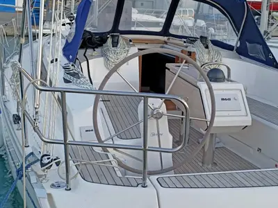 Cockpit of Amalia, a Bavaria Cruiser 37 sailboat at Općina Sukošan, Croatia