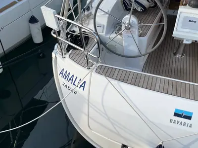 Deck of Amalia, a Bavaria Cruiser 37 sailboat at Općina Sukošan, Croatia