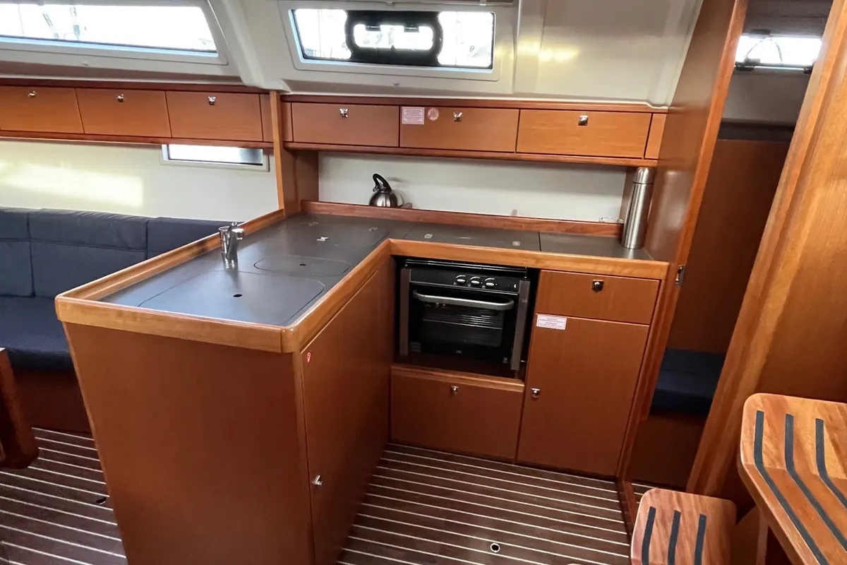 Galley of Amalia, a Bavaria Cruiser 37 sailboat at Općina Sukošan, Croatia
