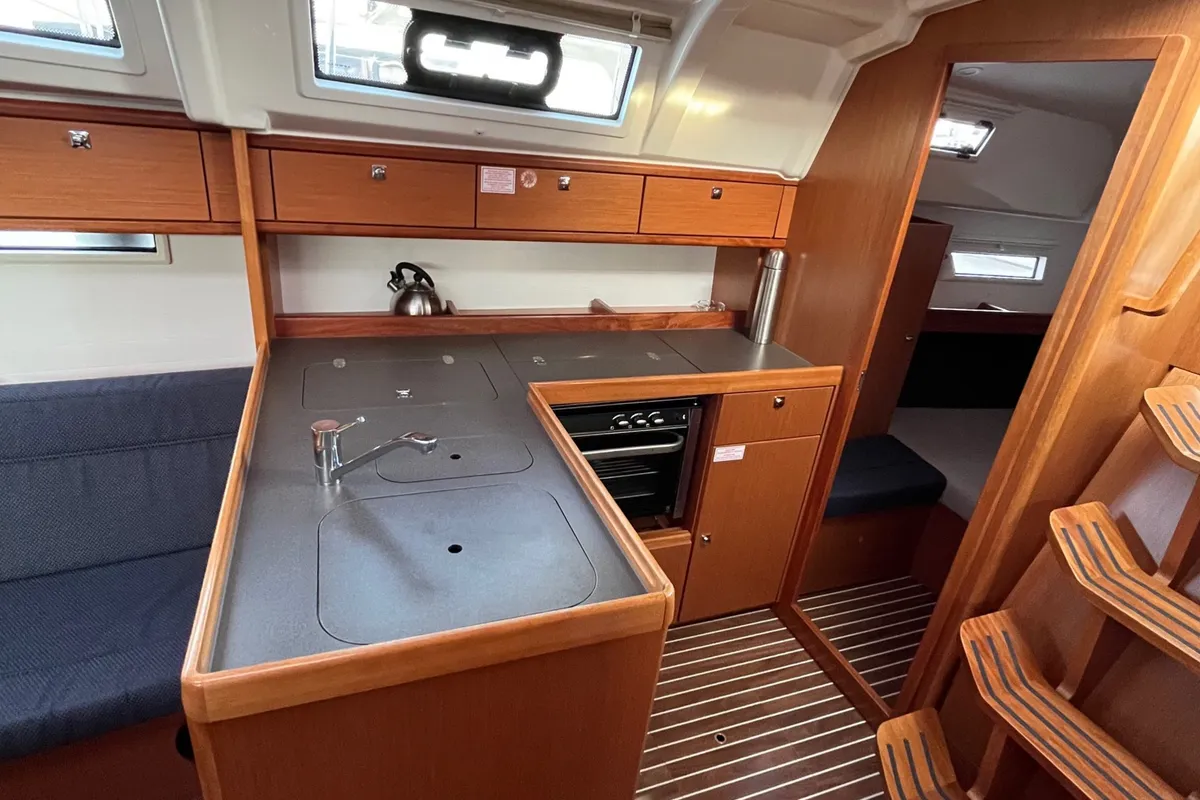 Galley of Amalia, a Bavaria Cruiser 37 sailboat at Općina Sukošan, Croatia