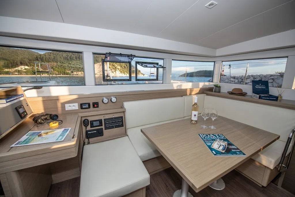 Salon of Elia, a Lagoon 40 catamaran at Neo Klima, Greece