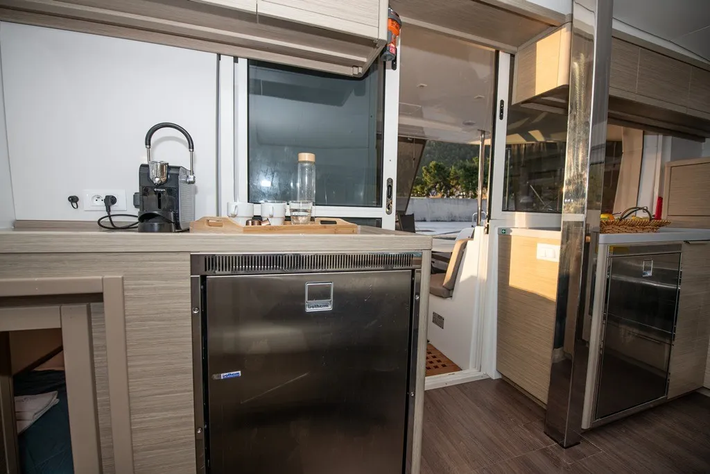 Galley of Elia, a Lagoon 40 catamaran at Neo Klima, Greece
