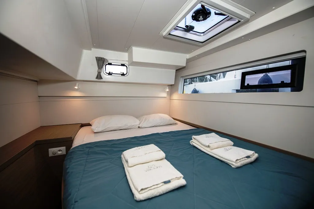 Cabin on Elia, a Lagoon 40 catamaran at Neo Klima, Greece