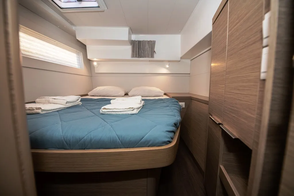 Cabin on Elia, a Lagoon 40 catamaran at Neo Klima, Greece