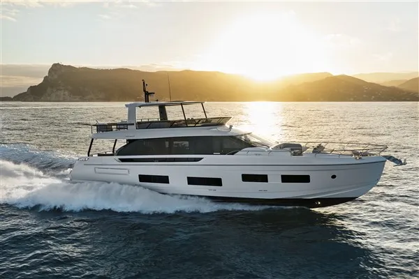 Exterior view of Balance, a Azimut 82 Fly motor yacht at Grad Šibenik, Croatia