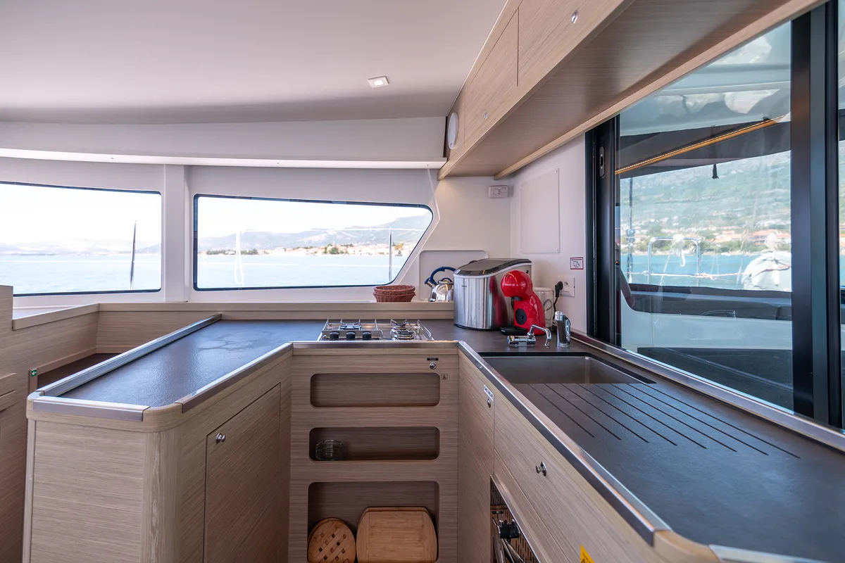Galley of Sophie, a Lagoon 42 OW catamaran at Grad Kaštela, Croatia