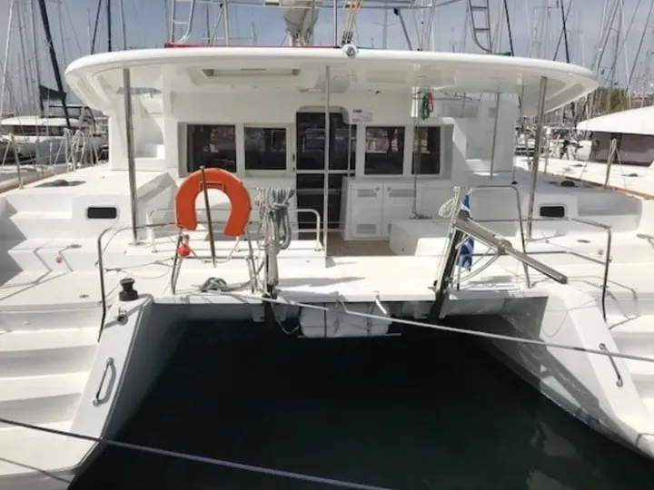 Aristofanis, a Lagoon 450 F catamaran at Municipal Unit of Lefkada, Greece