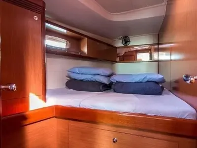 Cabin on Sirena De Oro, a Beneteau Oceanis 54 sailboat at Municipal Unit of Palairos, Greece