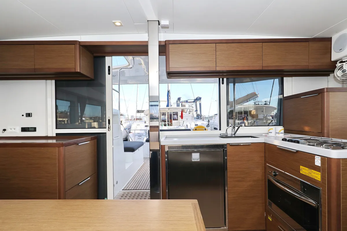 Galley of Mars, a Lagoon 40 catamaran at Grad Vodice, Croatia