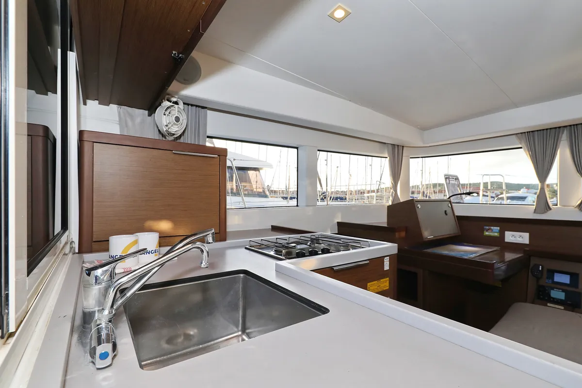 Galley of Mars, a Lagoon 40 catamaran at Grad Vodice, Croatia