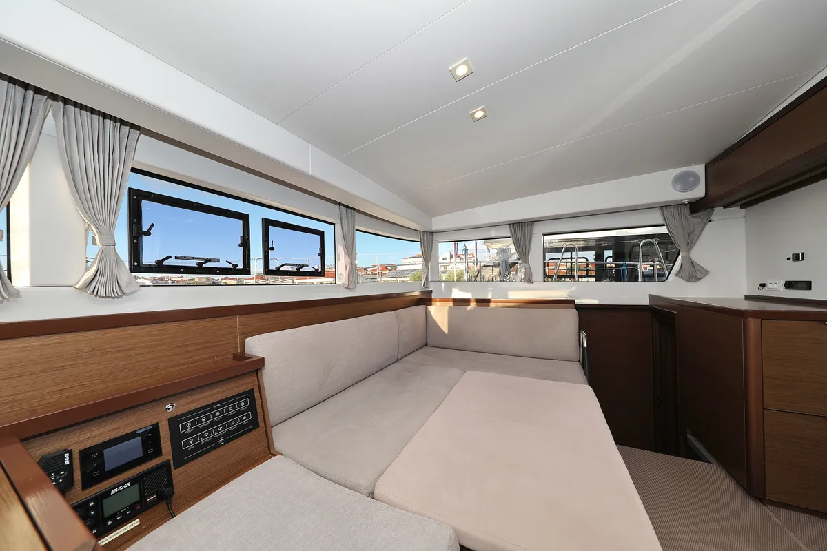 Deck of Mars, a Lagoon 40 catamaran at Grad Vodice, Croatia