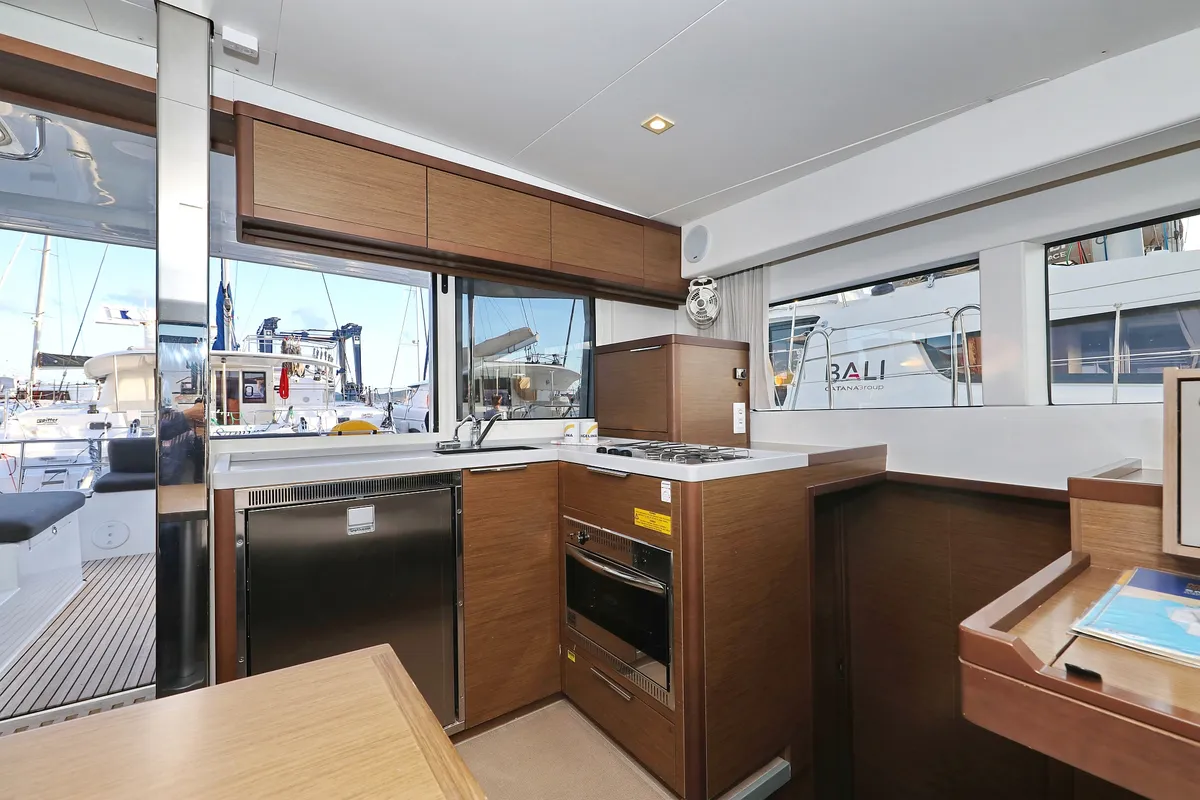Galley of Mars, a Lagoon 40 catamaran at Grad Vodice, Croatia