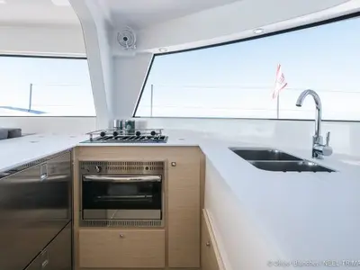 Galley of Yanel, a Neel 47 sailboat at Alameda, United States