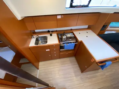 Galley of Aeolus, a Bavaria C42 sailboat at Athens, Greece