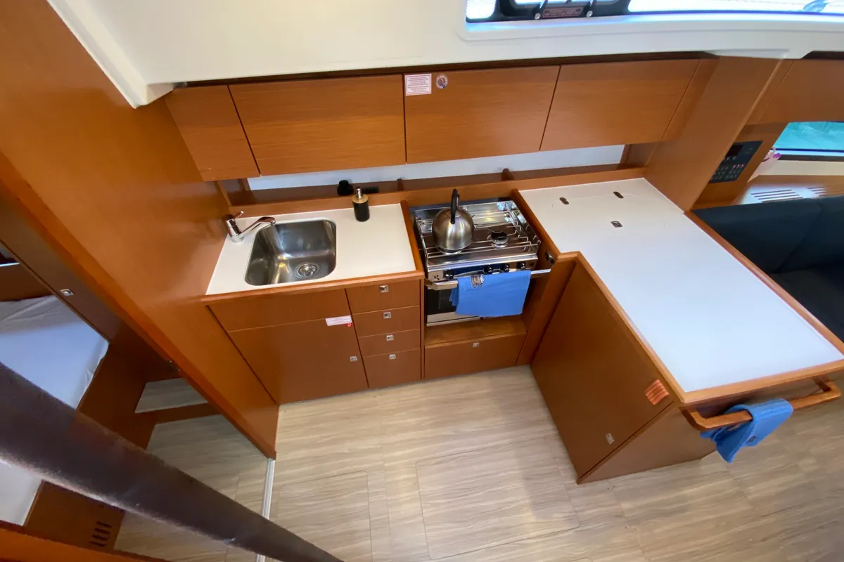 Galley of Aeolus, a Bavaria C42 sailboat at Athens, Greece