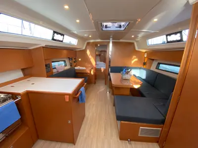 Salon of Aeolus, a Bavaria C42 sailboat at Athens, Greece
