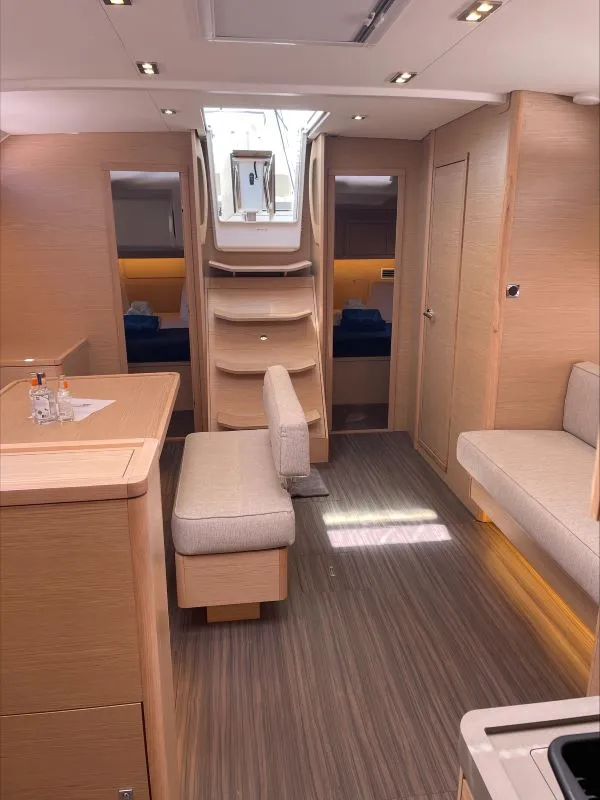Salon of Shandy Breeze, a Dufour 470 sailboat at Road Town, British Virgin Islands