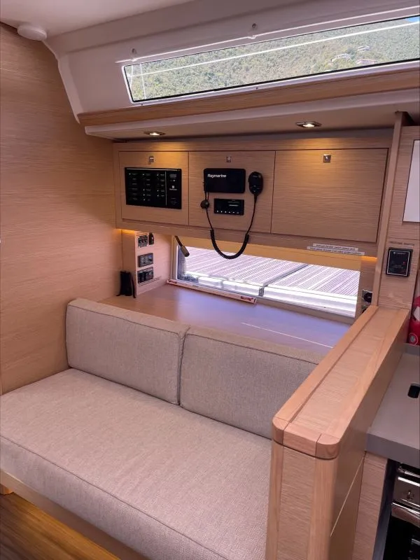 Salon of Shandy Breeze, a Dufour 470 sailboat at Road Town, British Virgin Islands