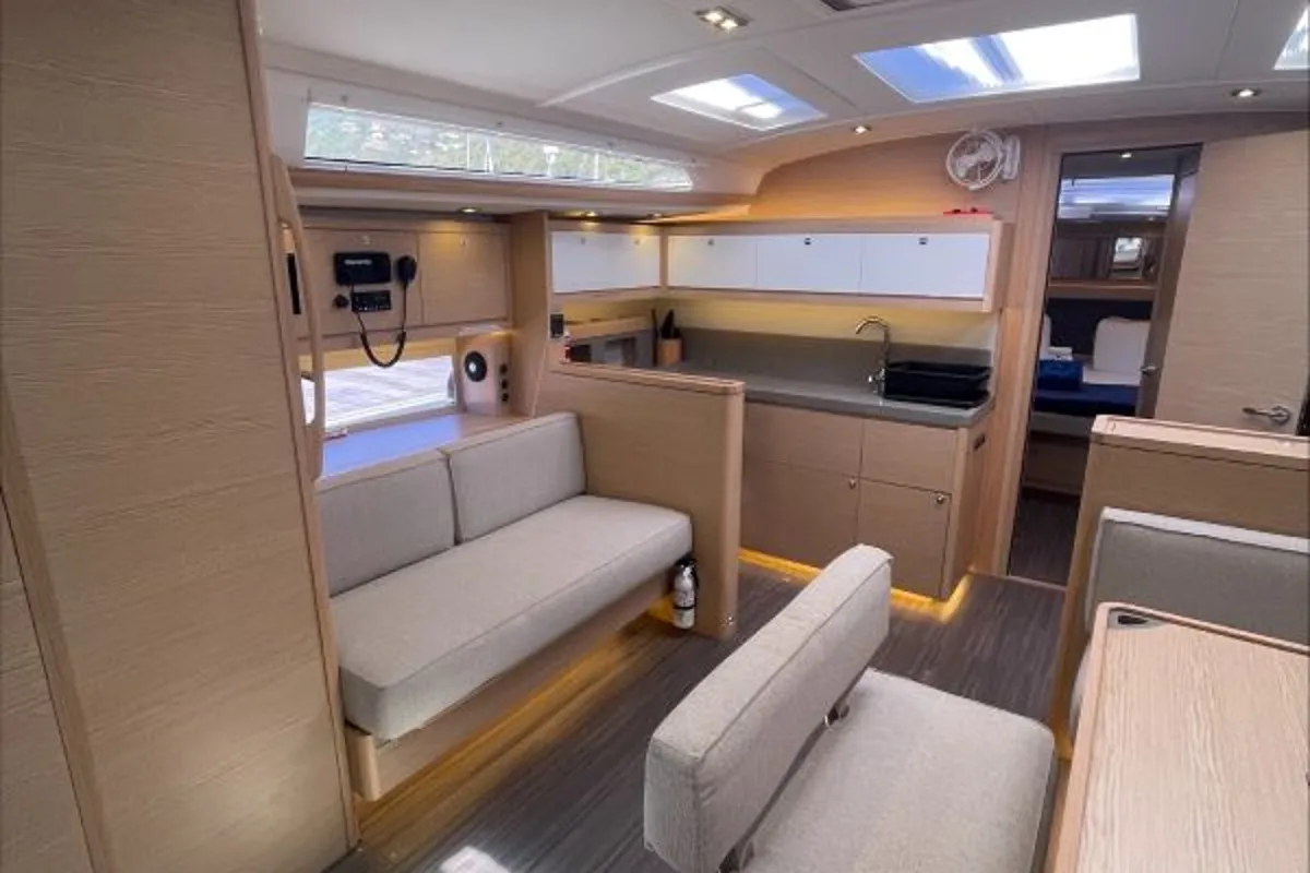 Salon of Shandy Breeze, a Dufour 470 sailboat at Road Town, British Virgin Islands