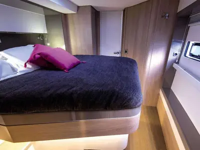 Cabin on Maia, a Bali 5.4 catamaran at Salerno, Italy
