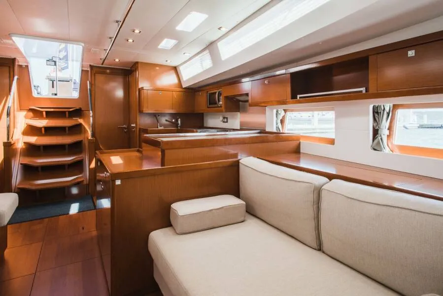 Salon of Esther, a Beneteau Oceanis 55 sailboat at Seget Donji, Croatia