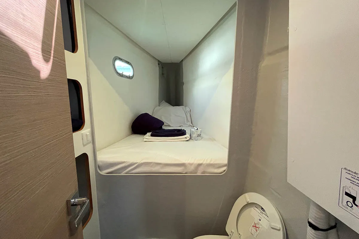Cabin on Knotty Cat (Forever Young), a Fountaine Pajot Tanna 47 catamaran at Road Town, British Virgin Islands