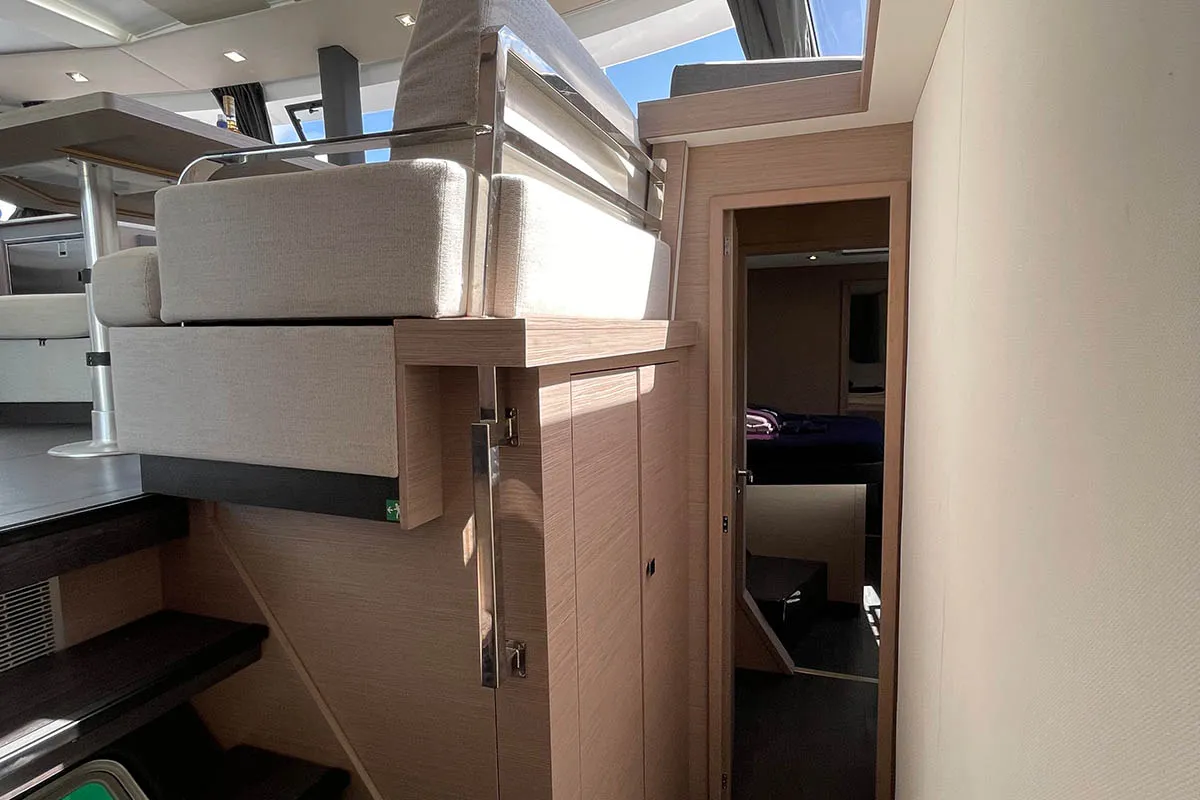 Cabin on Knotty Cat (Forever Young), a Fountaine Pajot Tanna 47 catamaran at Road Town, British Virgin Islands