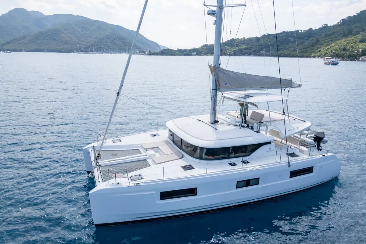 Adam, a Lagoon 46 catamaran at Marmaris, Turkey