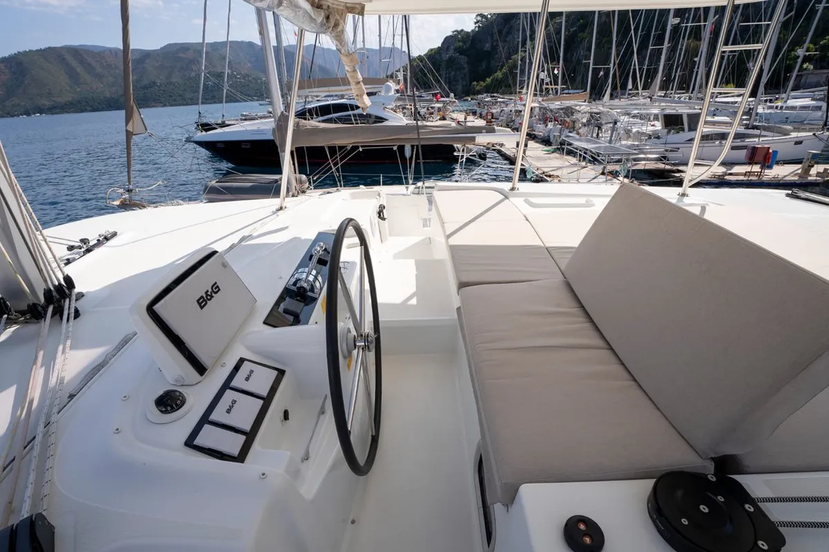Adam, a Lagoon 46 catamaran at Marmaris, Turkey