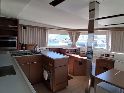 Galley of Adam, a Lagoon 46 catamaran at Marmaris, Turkey