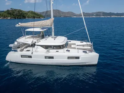 Adam, a Lagoon 46 catamaran at Marmaris, Turkey