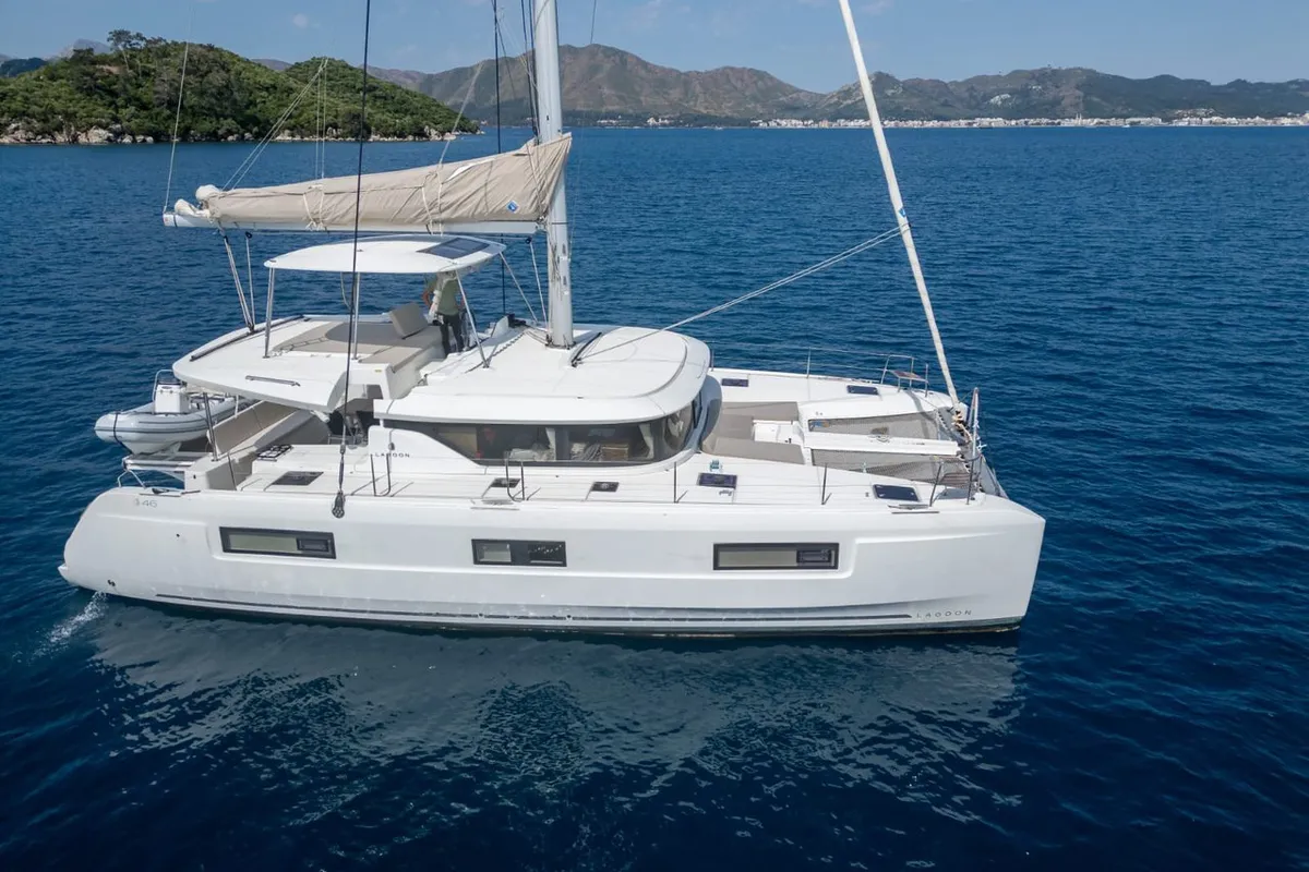 Adam, a Lagoon 46 catamaran at Marmaris, Turkey