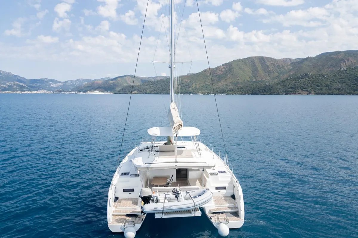 Adam, a Lagoon 46 catamaran at Marmaris, Turkey