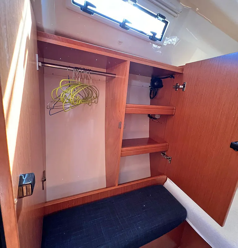 Cabin on Pulenat, a Bavaria Cruiser 33 sailboat at Punat, Croatia