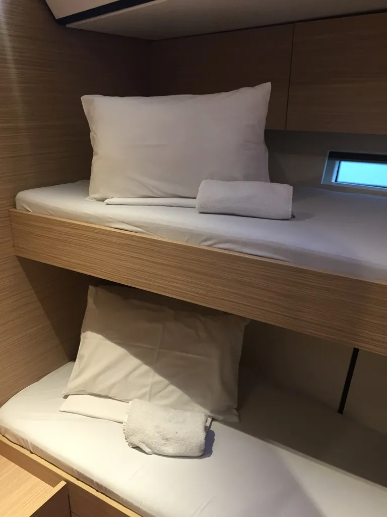 Cabin on SUNSHOWER, a D&D Kufner 54 sailboat at Punat, Croatia