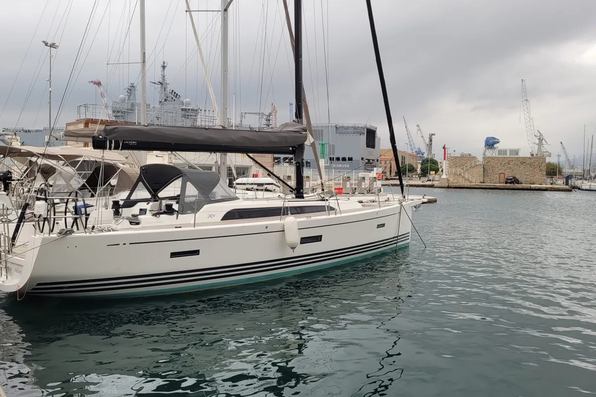 Exterior view of Ma Detox, a X-Yachts X4³ sailboat at Toulon, France