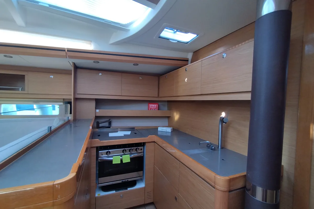 Galley of Nakupenda, a Dufour 56 Exclusive sailboat at Olbia, Italy
