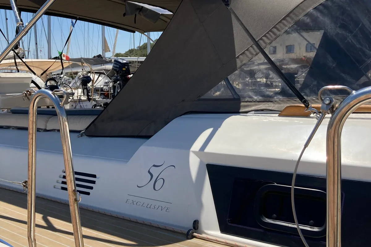 Nakupenda, a Dufour 56 Exclusive sailboat at Olbia, Italy
