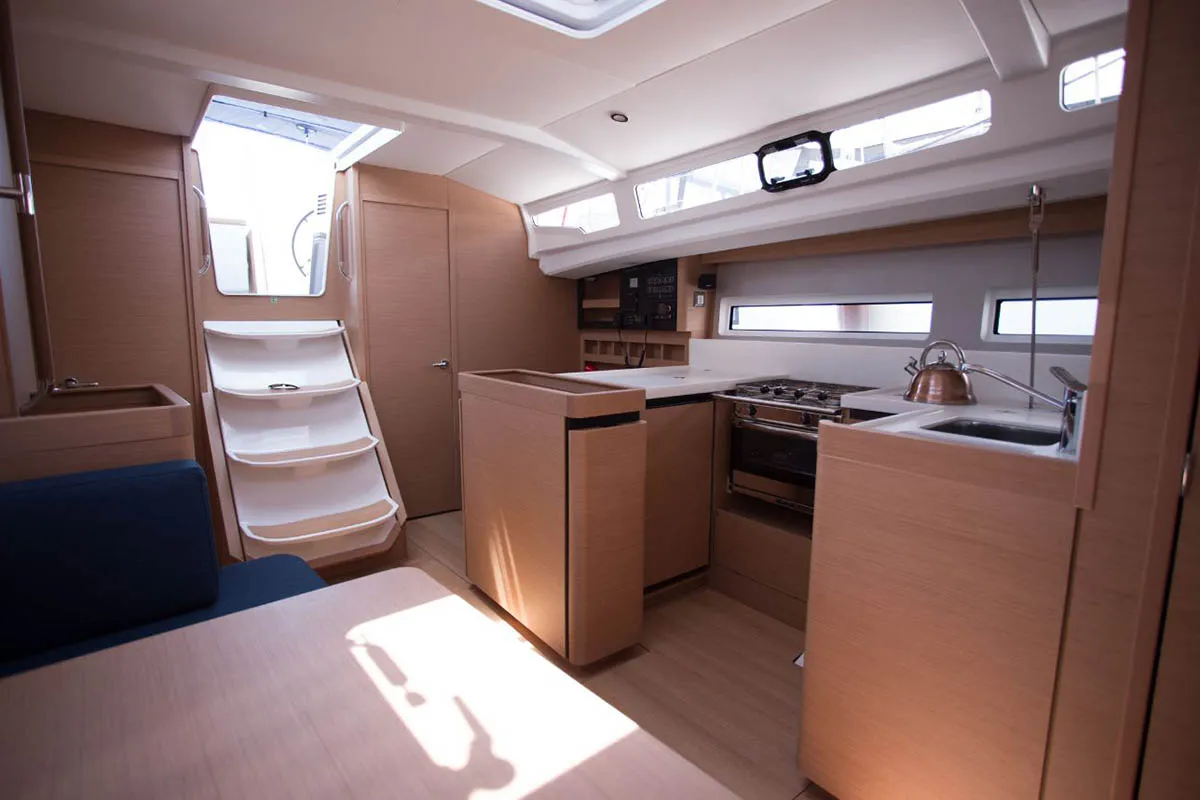 Elle of Sweden, a Jeanneau Sun Odyssey 440 sailboat at Seget Donji, Croatia