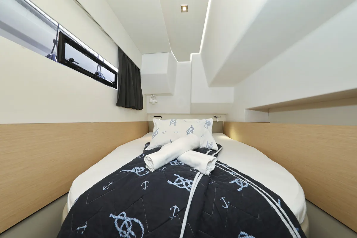 Cabin on Marketka, a Fountaine Pajot MY 37 catamaran at Grad Biograd na Moru, Croatia