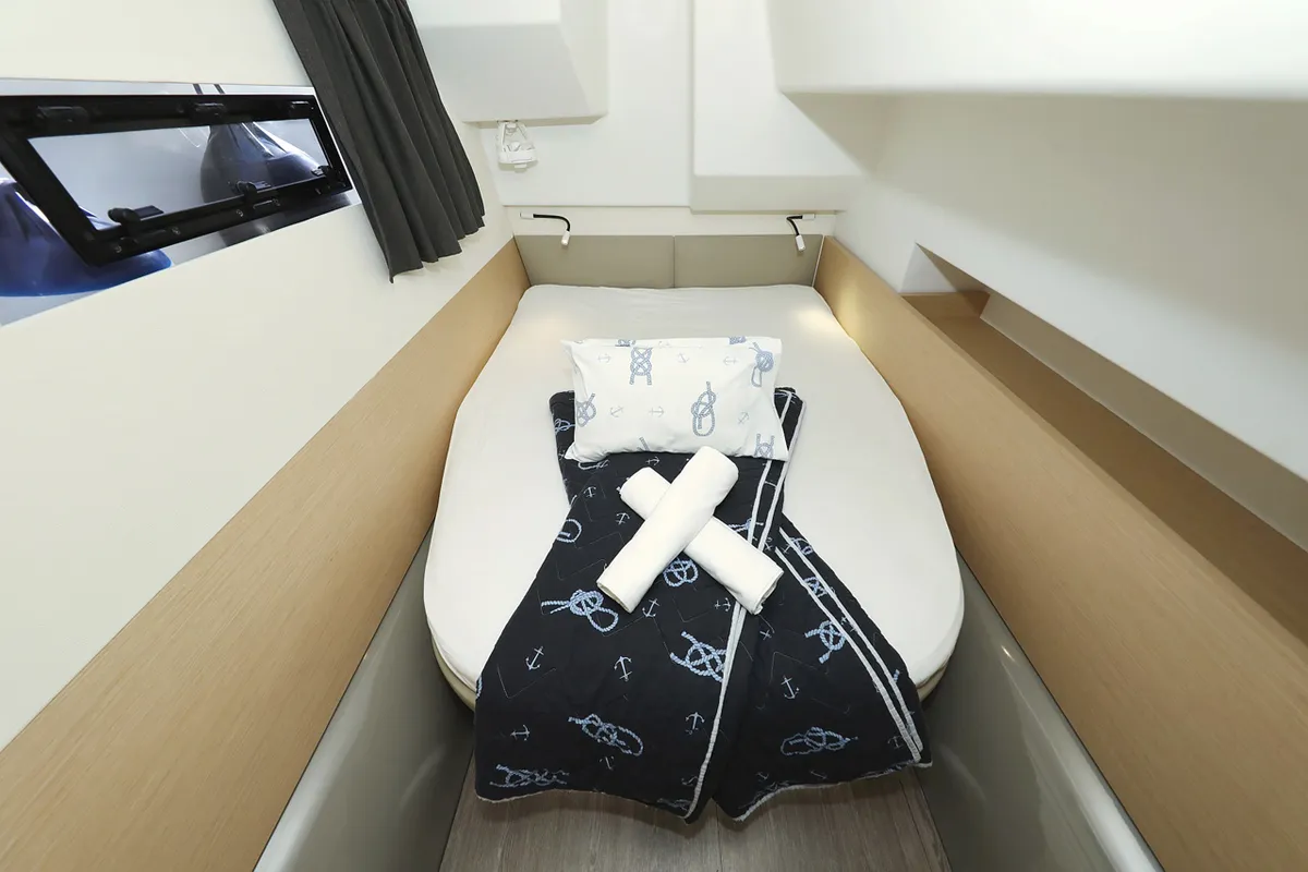 Cabin on Marketka, a Fountaine Pajot MY 37 catamaran at Grad Biograd na Moru, Croatia