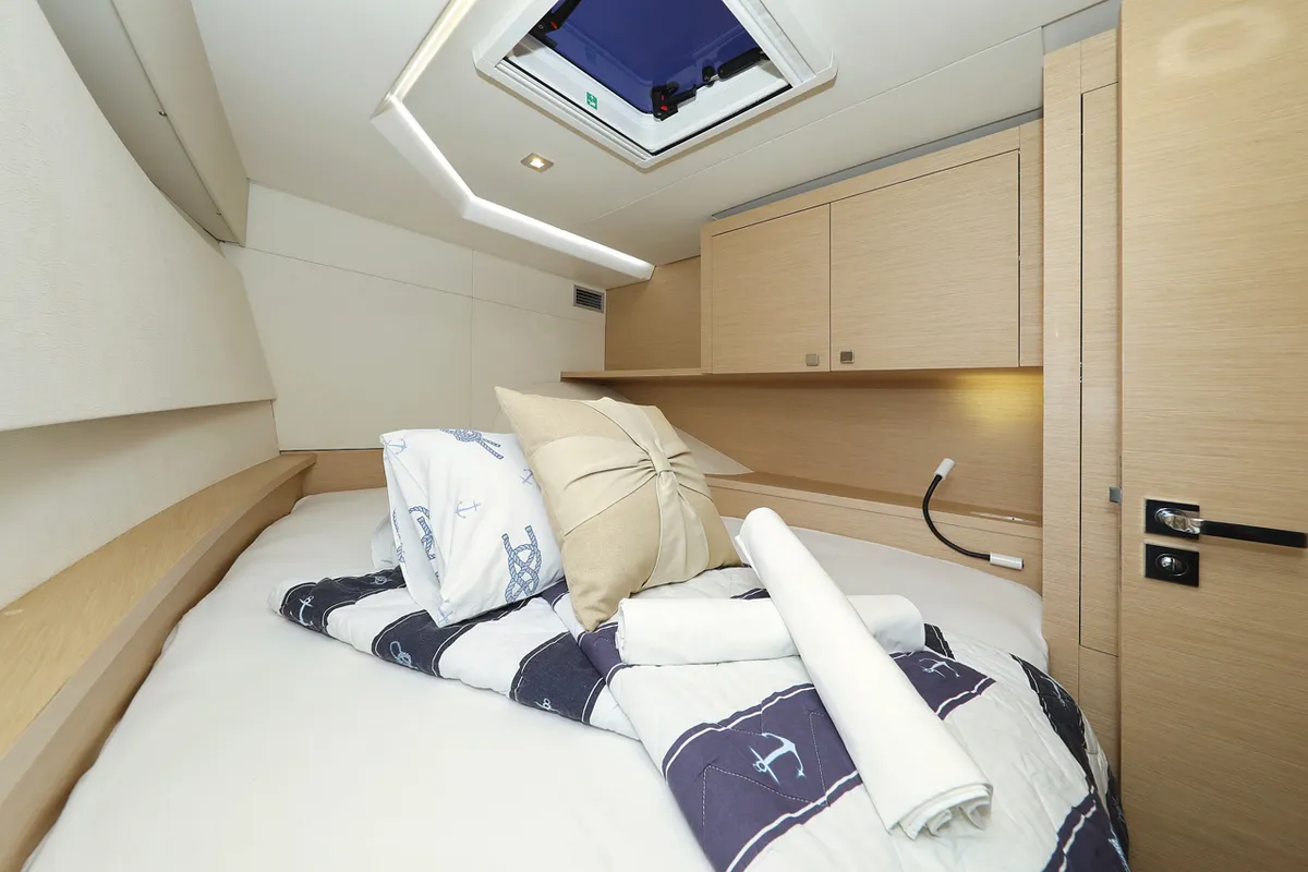 Cabin on Marketka, a Fountaine Pajot MY 37 catamaran at Grad Biograd na Moru, Croatia