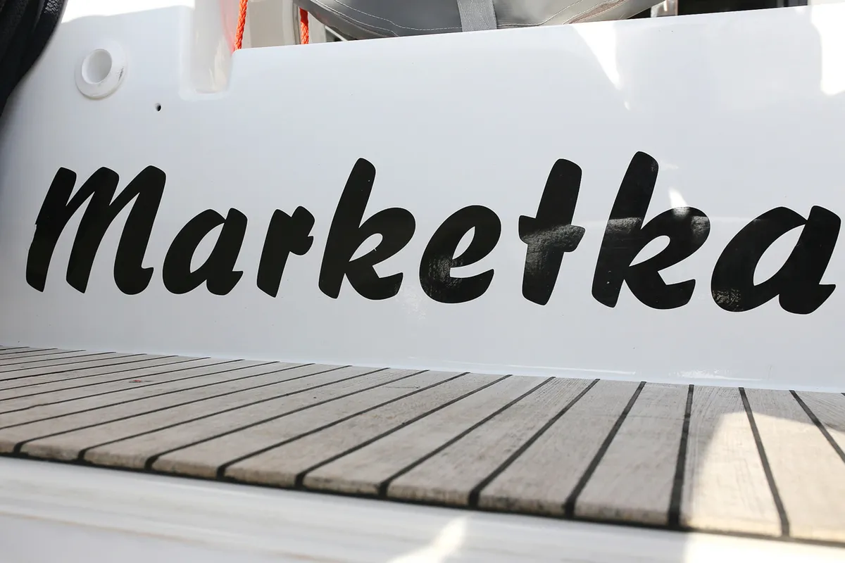 Marketka, a Fountaine Pajot MY 37 catamaran at Grad Biograd na Moru, Croatia