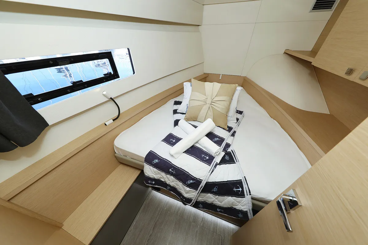 Cabin on Marketka, a Fountaine Pajot MY 37 catamaran at Grad Biograd na Moru, Croatia